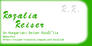 rozalia reiser business card